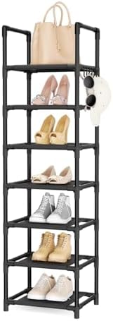 LANTEFUL Tall Shoe Rack 7 Tier Narrow Shoe Shelf Storage by LANTEFULforTidyingHouse