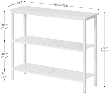 HOOBRO 29.5" Narrow Console Table, 3 Tier Entryway Table, Thin Sofa Table - Image 3