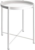 EKNITEY End Table, Folding Metal Side Table Waterproof Small Coffee Table Sofa by EKNITEY