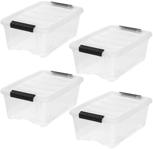 IRIS USA 4-Pack 13 Quart Storage Bins by IRISUSA