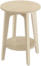 VASAGLE Round Side Table with Lower Shelf, End Table - Image 7