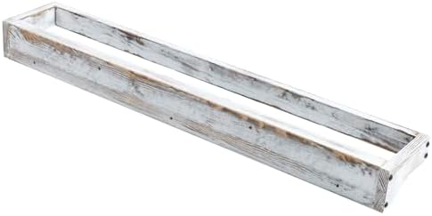 MyGift 30 Inch Shabby White Washed Solid Wood Wall Mounted Shoe Hanger Storage - Image 7