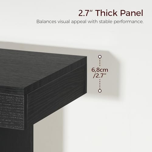 MAHANCRIS Modern Console Table, 47.2" Black Rectangular Entryway Table - Image 5