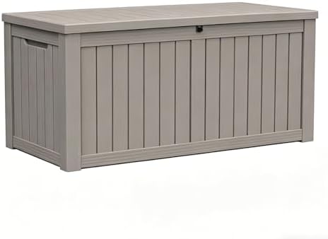 LAUSAINT HOME 180 Gallon Resin Deck Box, Package Delivery Box by LAUSAINTHOME