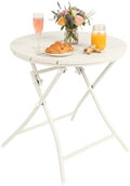 TeoKJ Folding Outdoor Side Tables, HDPS Small Patio Table by TeoKJ