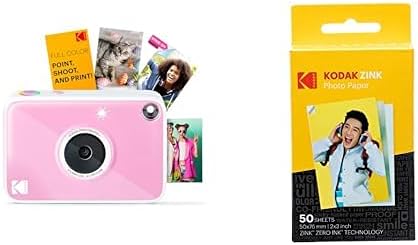 Kodak Printomatic+ Instant Print Digital Camera and Kodak 2ʺ x 3ʺ Premium Zink by Kodak