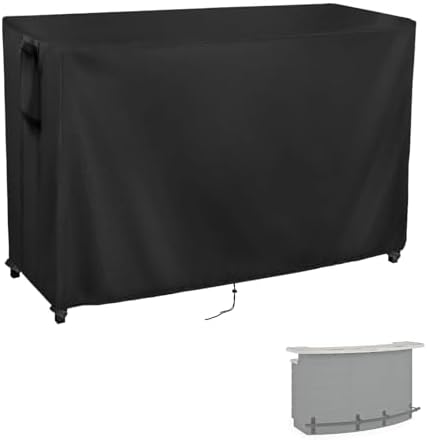 Kingling Outdoor Table Cover for Outdoor Bar Table 78''L x 36''W x 43''H by Kingling