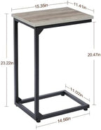 AMHANCIBLE C Shaped End Table, Slide Under Couch Table - Image 3