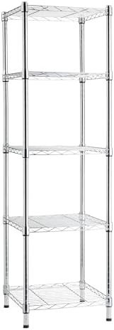 Amazon Basics 5-Shelf Tower Adjustable Storage Shelving Unit, 150 lbs Per Shelf by AmazonBasics