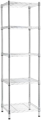 Amazon Basics 5-Shelf Tower Adjustable Storage Shelving Unit, 150 lbs Per Shelf by AmazonBasics