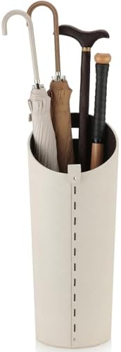 Tall Umbrella Holder White That won't Tip Over and Removable Drip Water Tray by ELPMD