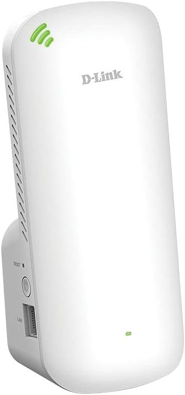 D-Link WiFi 6 Range Extender AX1800 Mesh Repeater and Signal Booster, Wall Plug by Amazon+Renewed