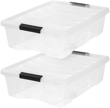 IRIS USA 2-Pack 27 Quart Storage Bins by IRISUSA
