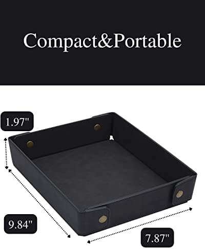 CASIRENA Faux Leather Valet Tray Organizer - Image 4