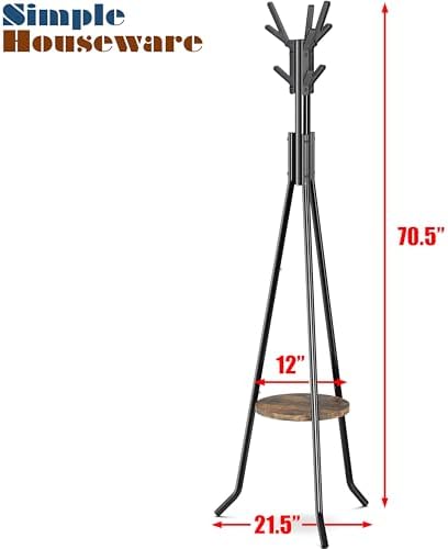Simple Houseware Freestanding Coat Rack - Image 5