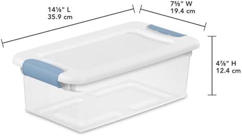 Sterilite 6 Qt Latching Storage Box, Stackable Bin - Image 2