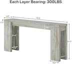 Tribesigns 70.9-Inch Extra Long Console Table, Farmhouse Wood Sofa Table Behind - Image 2