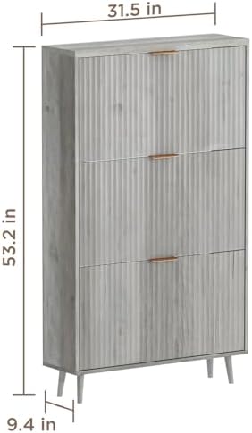 Shoe Cabinet Storage, Modern Freestanding Organizer - Image 2