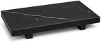 Black Marble Large Pedestal Tray by SIRIZEN-DIVING