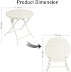 TeoKJ Folding Outdoor Side Tables, HDPS Small Patio Table - Image 2