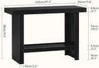 MAHANCRIS Modern Console Table, 47.2" Black Rectangular Entryway Table - Image 2