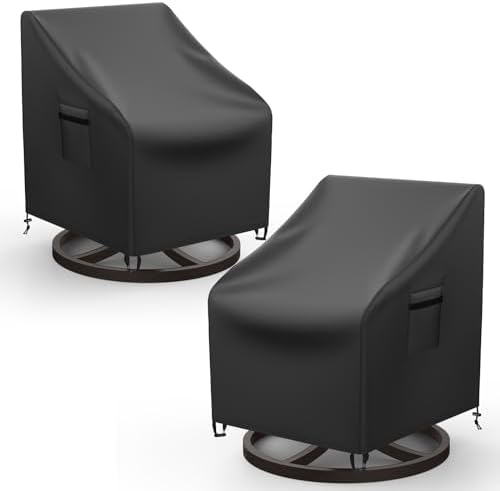 Mrrihand Outdoor Swivel Lounge Chair Cover Waterproof, 2 Pack Heavy Duty Patio by Mrrihand