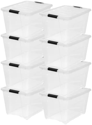 IRIS USA 54 Qt Stackable Plastic Storage Bins by IRISUSA