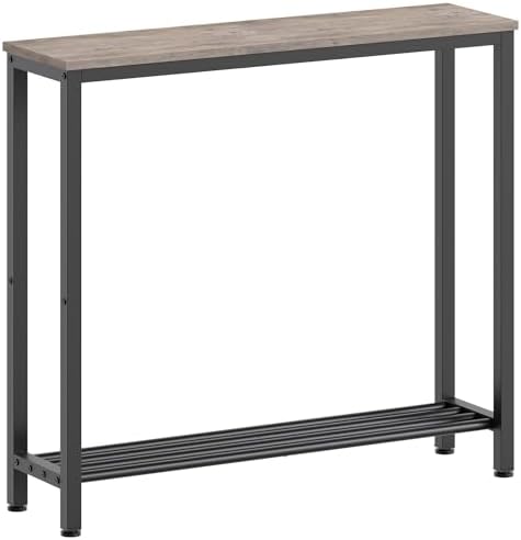 YATINEY Narrow Console Table, 2-Tier Small Sofa Table, 29.5" Thin Entryway by Yatiney