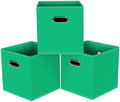 Black Foldable Storage Cubes Bins, Fabric Storage Box Cubes Organizer Baskets by HEAYEEG