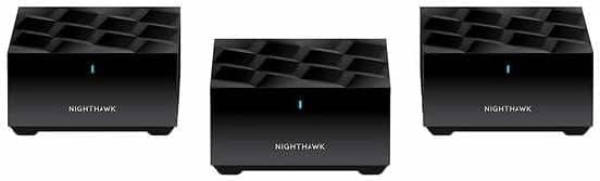 Netgear MK73-100NAR Nighthawk Dual-Band AX3000 3-Pack 3Gbps WiFi 6 Mesh System by Amazon+Renewed