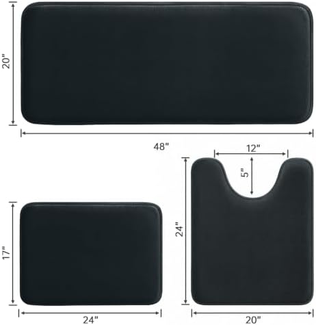 HUXMEYSON 3-Piece Memory Foam Bathroom Rug Set - Image 2