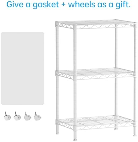 SINGAYE Small Shelves Kitchen Storage Shelf Wire Shelving Metal Adjustable - Image 4