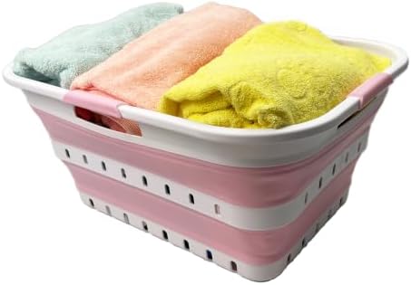 SAMMART 42L Collapsible Plastic Laundry Basket by SAMMART