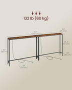 VASAGLE 39.4" Console Table Set of 2, Couch Tables - Image 5