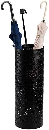 Hacaroa Metal Round Umbrella Stand Rack, Free Standing Umbrella Holder Bin by Hacaroa