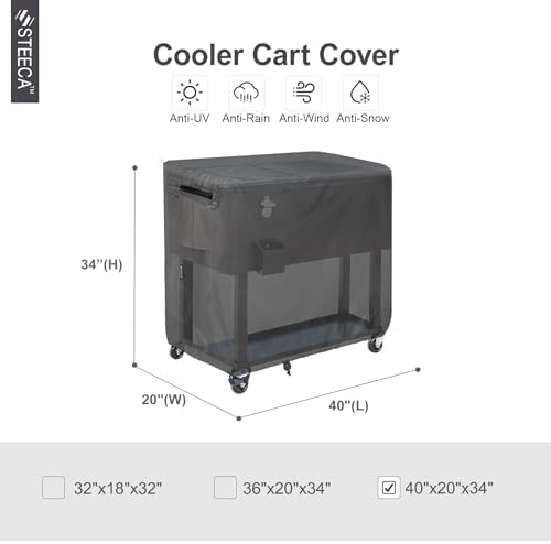 Waterproof Cooler Cart Cover 40L x 20W x 34H inch - Image 2