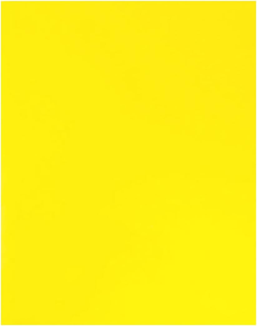 JAM PAPER Custom Printed Semi-Gloss Folders with Round Corner Pockets - Personalized Logo & Text - 10 pt C2S - Yellow - 250/Pack