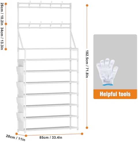 OYREL Shoe Rack 7 Tier Sturdy Shoe Racks Organizer - Image 3