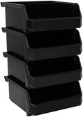 ReadySpace Medium-Wide Stackable Plastic Storage Bins by Akro-Mils