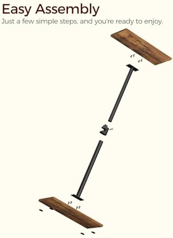 MAHANCRIS Narrow Side Table, Height Adjustable Sofa Table, Tall Couch Table - Image 6