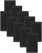 Decor Grates PL408-BLK-10 Louvered Plastic Floor Register, 10 Pack by DecorGrates