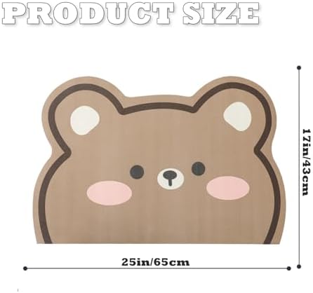 Cute Bear Bath Mat, Microfiber Ultra Thin Bathroom Rugs Fit Under Door Quick - Image 2