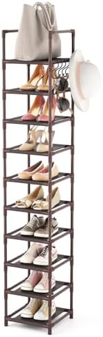 LANTEFUL Tall Shoe Rack 10-Tier Narrow Shoe Shelf Storage by LANTEFULforTidyingHouse