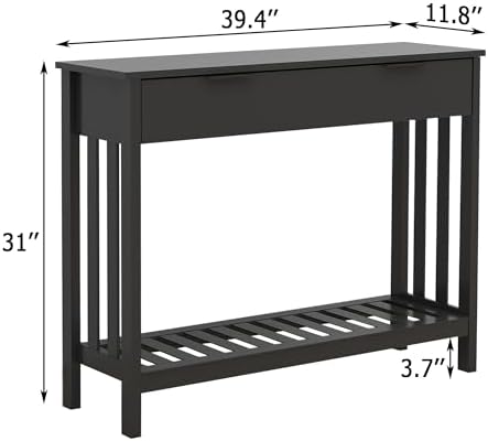 TaoHFE Black Narrow Console Table - Image 2