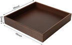 HofferRuffer Faux Leather Vanity Tray, Elegant Desktop Storage Organizer - Image 2