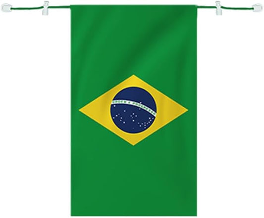 Brazil Flag Cape Cloak Costume, Wearable Brazil Flag Costume, Be Suitable by Unknown