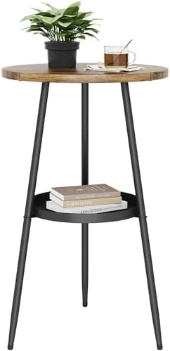 Side Table 2-Tier Round End Table Indoor Small Side Table Industrial Accent by Unknown