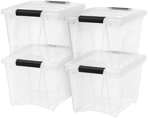 IRIS USA 4-Pack 19 Quart Storage Bins by IRISUSA