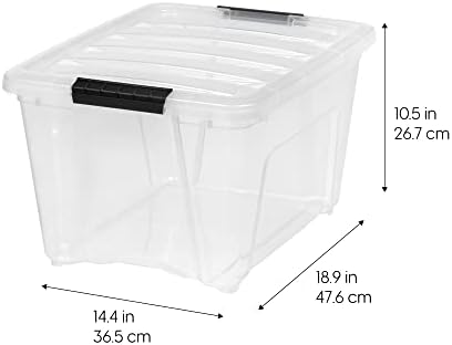 IRIS USA 4-Pack 32 Quart Storage Bins - Image 2