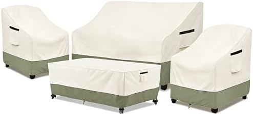 Rileytee Patio Furniture Set Covers Waterproof 4Pcs by Rileytee